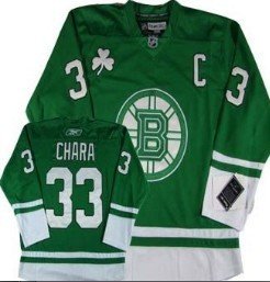Youth Boston Bruins #33 Zdeno Chara St. Patrick's Day Green Jersey