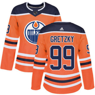 Women's Edmonton Oilers #99 Wayne Gretzky Orange Home Authentic Stitched NHL Jersey