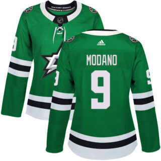 Women's Dallas Stars #9 Mike Modano Green Home Authentic Stitched NHL Jersey