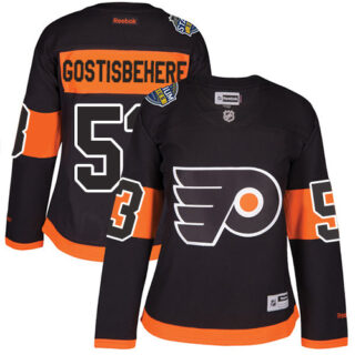 Women's Philadelphia Flyers #53 Shayne Gostisbehere Black 2017 Stadium Series Stitched NHL Jersey