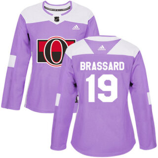 Women's Ottawa Senators #19 Derick Brassard Purple Authentic Fights Cancer Stitched NHL Jersey