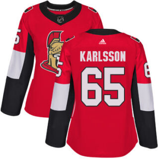 Women's Ottawa Senators #65 Erik Karlsson Red Home Authentic Stitched NHL Jersey