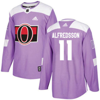 Youth Ottawa Senators #11 Daniel Alfredsson Purple Authentic Fights Cancer Stitched NHL Jersey
