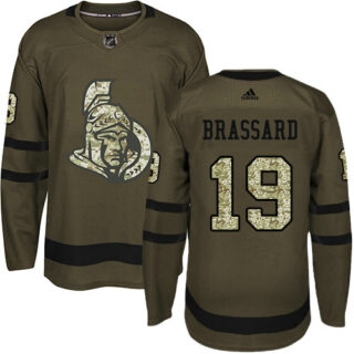 Youth Ottawa Senators #19 Derick Brassard Green Salute to Service Stitched NHL Jersey