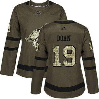 Women's Arizona Coyotes #19 Shane Doan Green Salute to Service Stitched NHL Jersey