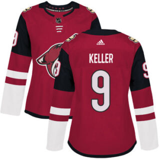 Women's Arizona Coyotes #9 Clayton Keller Maroon Home Authentic Stitched NHL Jersey