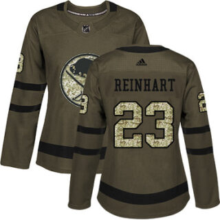 Women's Buffalo Sabres #23 Sam Reinhart Green Salute to Service Stitched NHL Jersey
