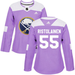 Women's Buffalo Sabres #55 Rasmus Ristolainen Purple Authentic Fights Cancer Stitched NHL Jersey