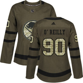 Women's Buffalo Sabres #90 Ryan O'Reilly Green Salute to Service Stitched NHL Jersey