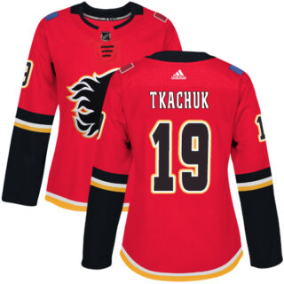 Women's Calgary Flames #19 Matthew Tkachuk Red Home Authentic Stitched NHL Jersey