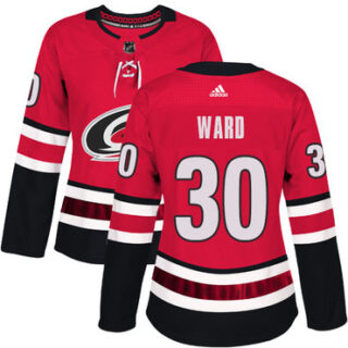 Women's Carolina Hurricanes #30 Cam Ward Red Home Authentic Stitched NHL Jersey