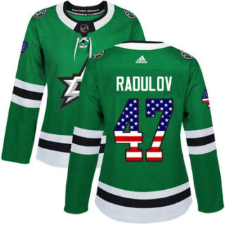 Women's Dallas Stars #47 Alexander Radulov Green Home Authentic USA Flag Stitched NHL Jersey