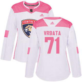 Women's Florida Panthers #71 Radim Vrbata White Pink Authentic Fashion Stitched NHL Jersey
