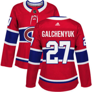 Women's Montreal Canadiens #27 Alex Galchenyuk Red Home Authentic Stitched NHL Jersey