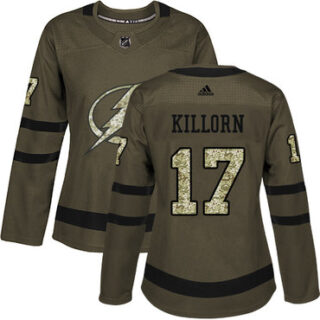 Women's Tampa Bay Lightning #17 Alex Killorn Green Salute to Service Stitched NHL Jersey