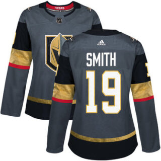 Women's Vegas Golden Knights #19 Reilly Smith Grey Home Authentic Stitched NHL Jersey
