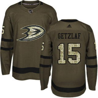 Youth Anaheim Ducks #15 Ryan Getzlaf Green Salute to Service Stitched NHL Jersey