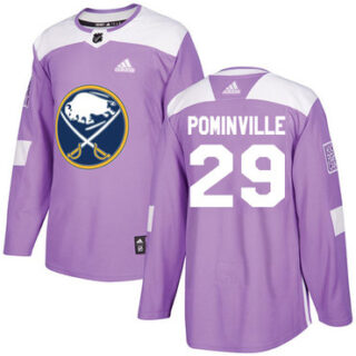 Youth Buffalo Sabres #29 Jason Pominville Purple Authentic Fights Cancer Stitched NHL Jersey