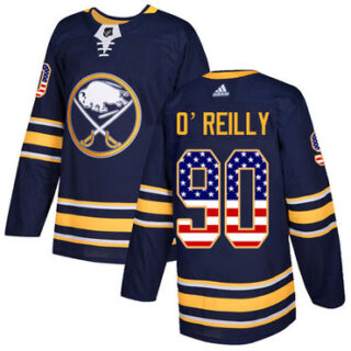 Youth Buffalo Sabres #90 Ryan O'Reilly Navy Blue Home Authentic USA Flag Stitched NHL Jersey