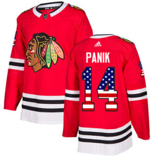 Youth Chicago Blackhawks #14 Richard Panik Red Home Authentic USA Flag Stitched NHL Jersey