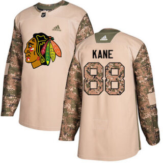 Youth Chicago Blackhawks #88 Patrick Kane Camo Authentic 2017 Veterans Day Stitched NHL Jersey