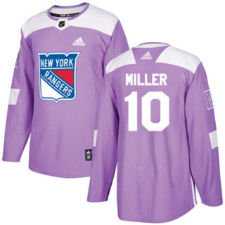 Youth Detroit Rangers #10 J.T. Miller Purple Authentic Fights Cancer Stitched NHL Jersey