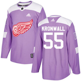 Youth Detroit Red Wings #55 Niklas Kronwall Purple Authentic Fights Cancer Stitched NHL Jersey