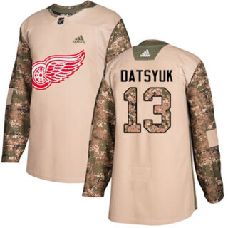 Youth Detroit Red Wings #13 Pavel Datsyuk Camo Authentic 2017 Veterans Day Stitched NHL Jersey