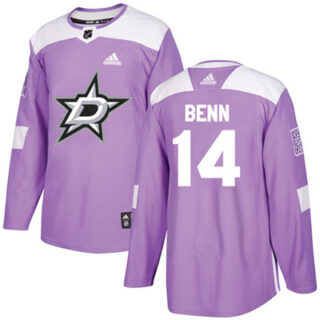 Youth Dallas Stars #14 Jamie Benn Purple Authentic Fights Cancer Stitched NHL Jersey