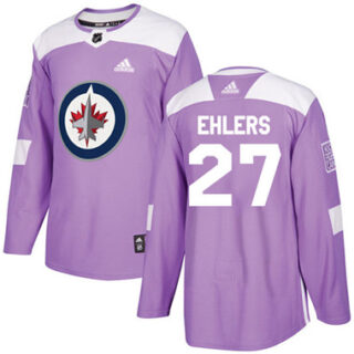 Youth Winnipeg Jets #27 Nikolaj Ehlers Purple Authentic Fights Cancer Stitched NHL Jersey