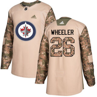 Youth Winnipeg Jets #26 Blake Wheeler Camo Authentic 2017 Veterans Day Stitched NHL Jersey