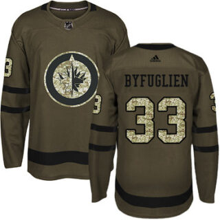 Youth Winnipeg Jets #33 Dustin Byfuglien Green Salute to Service Stitched NHL Jersey