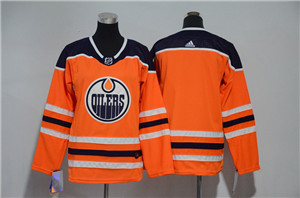 Youth Edmonton Oilers Blank Orange Home Authentic Stitched NHL Jersey