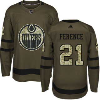 Youth Edmonton Oilers #21 Andrew Ference Green Salute to Service Stitched NHL Jersey