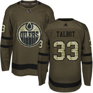 Youth Edmonton Oilers #33 Cam Talbot Green Salute to Service Stitched NHL Jersey