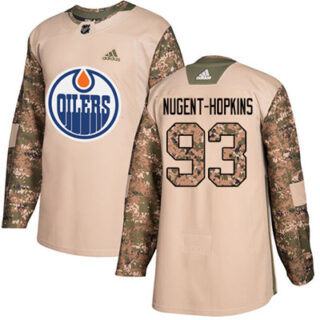 Youth Edmonton Oilers #93 Ryan Nugent-Hopkins Camo Authentic 2017 Veterans Day Stitched NHL Jersey