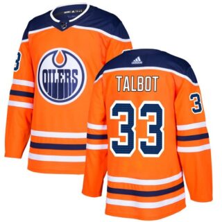 Youth Edmonton Oilers #33 Cam Talbot Orange Home Authentic Stitched NHL Jersey