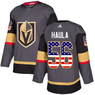 Youth Vegas Golden Knights #56 Erik Haula Grey Home Authentic USA Flag Stitched NHL Jersey