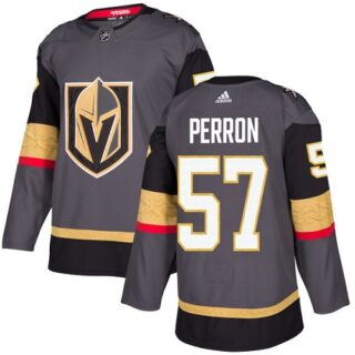 Youth Vegas Golden Knights #57 David Perron Grey Home Authentic Stitched NHL Jersey