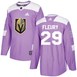 Youth Vegas Golden Knights #29 Marc-Andre Fleury Purple Authentic Fights Cancer Stitched NHL Jersey