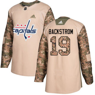 Youth Washington Capitals #19 Nicklas Backstrom Camo Authentic 2017 Veterans Day Stitched NHL Jersey