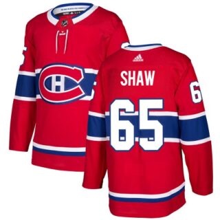 Youth Montreal Canadiens #65 Andrew Shaw Red Home Authentic Stitched NHL Jersey