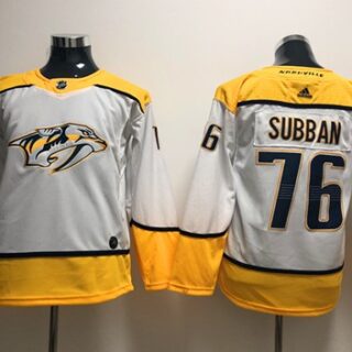 Youth Nashville Predators #76 P.K Subban White Road Authentic Stitched NHL Jersey