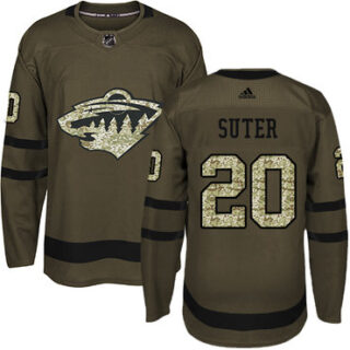 Youth Minnesota Wild #20 Ryan Suter Green Salute to Service Stitched NHL Jersey