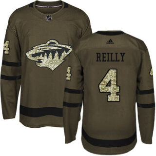 Youth Minnesota Wild #4 Mike Reilly Green Salute to Service Stitched NHL Jersey