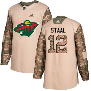 Youth Minnesota Wild #12 Eric Staal Camo Authentic 2017 Veterans Day Stitched NHL Jersey