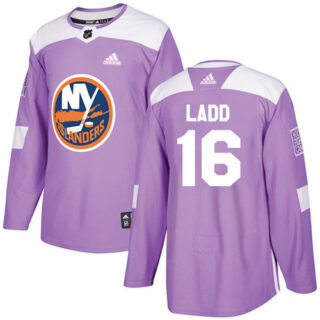 Youth New York Islanders #16 Andrew Ladd Purple Authentic Fights Cancer Stitched NHL Jersey