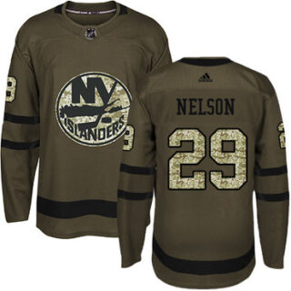 Youth New York Islanders #29 Brock Nelson Green Salute to Service Stitched NHL Jersey