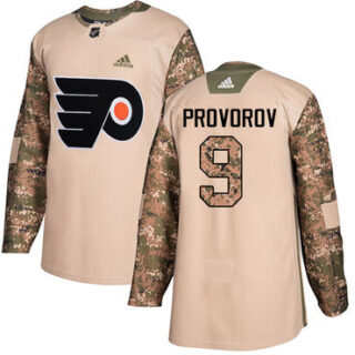 Youth Philadelphia Flyers #9 Ivan Provorov Camo Authentic 2017 Veterans Day Stitched NHL Jersey