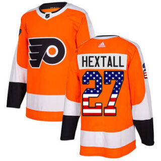 Youth Philadelphia Flyers #27 Ron Hextall Orange Home Authentic USA Flag Stitched NHL Jersey